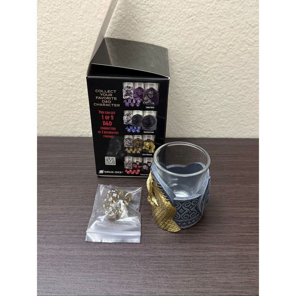 D&D Dungeons & Dragons Series 2 Blind Box Mini Dice Cup - Gold Dragon (Color) - Picture 6 of 6